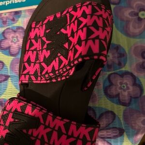Michael Kors Pink and Black Women's Sandals